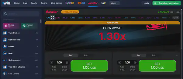 Download 1win Aviator app
